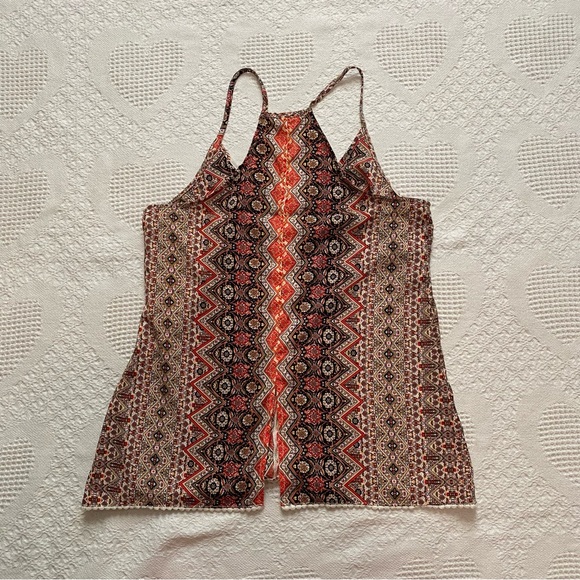 $5 or 3/$10 Japna Patterned Racerback Tank Top Size Small - Picture 2 of 4